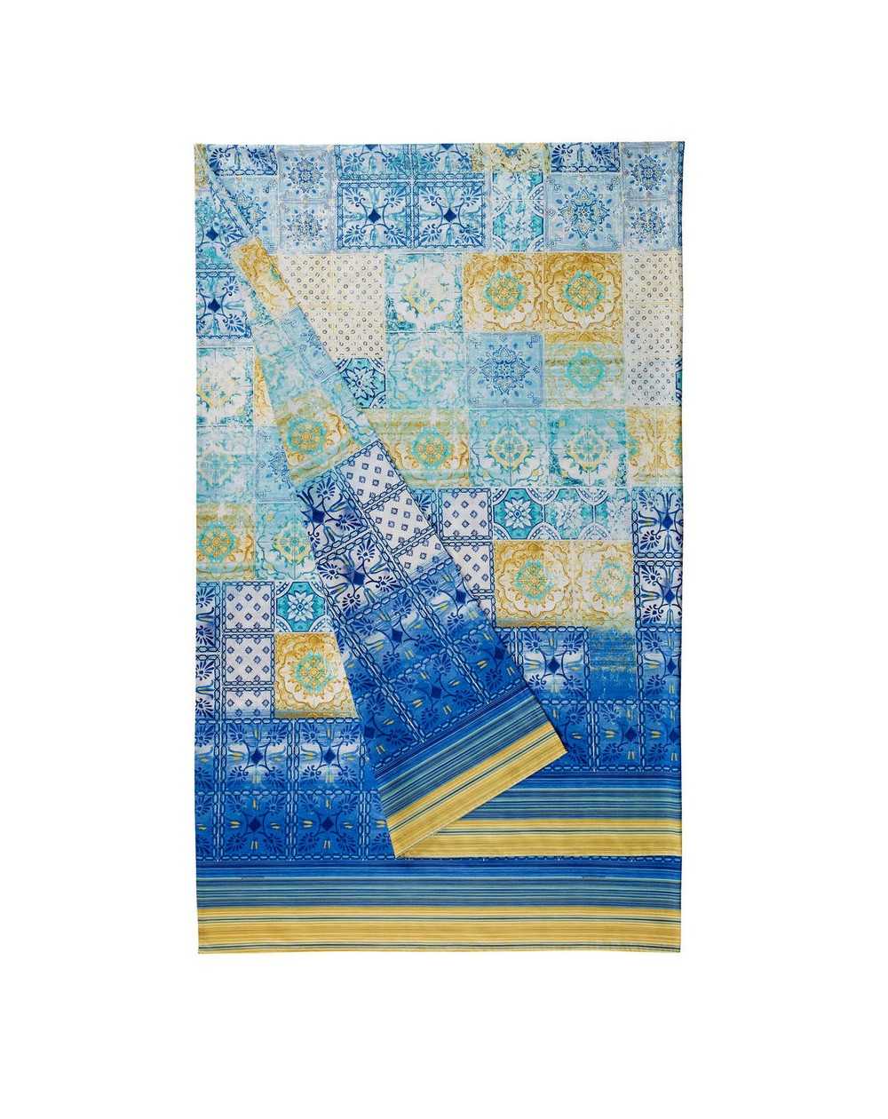 Granfoulard Bassetti Telo Arredo Multiuso Copridivano Copriletto Faraglioni  blu 180x270cm