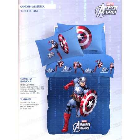Juegos de sábanas para cama individual Captain America