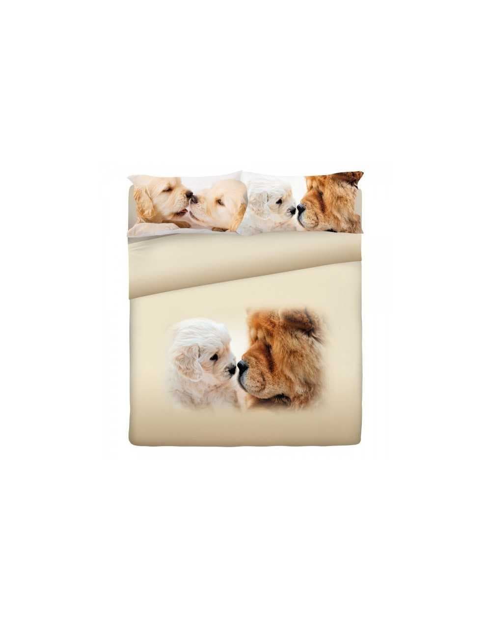 Parure de lit pour lit 130 cm Set Draps Doggy