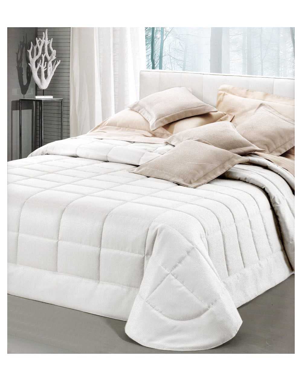 Beadspread bed-cover in White jacquard Dalila