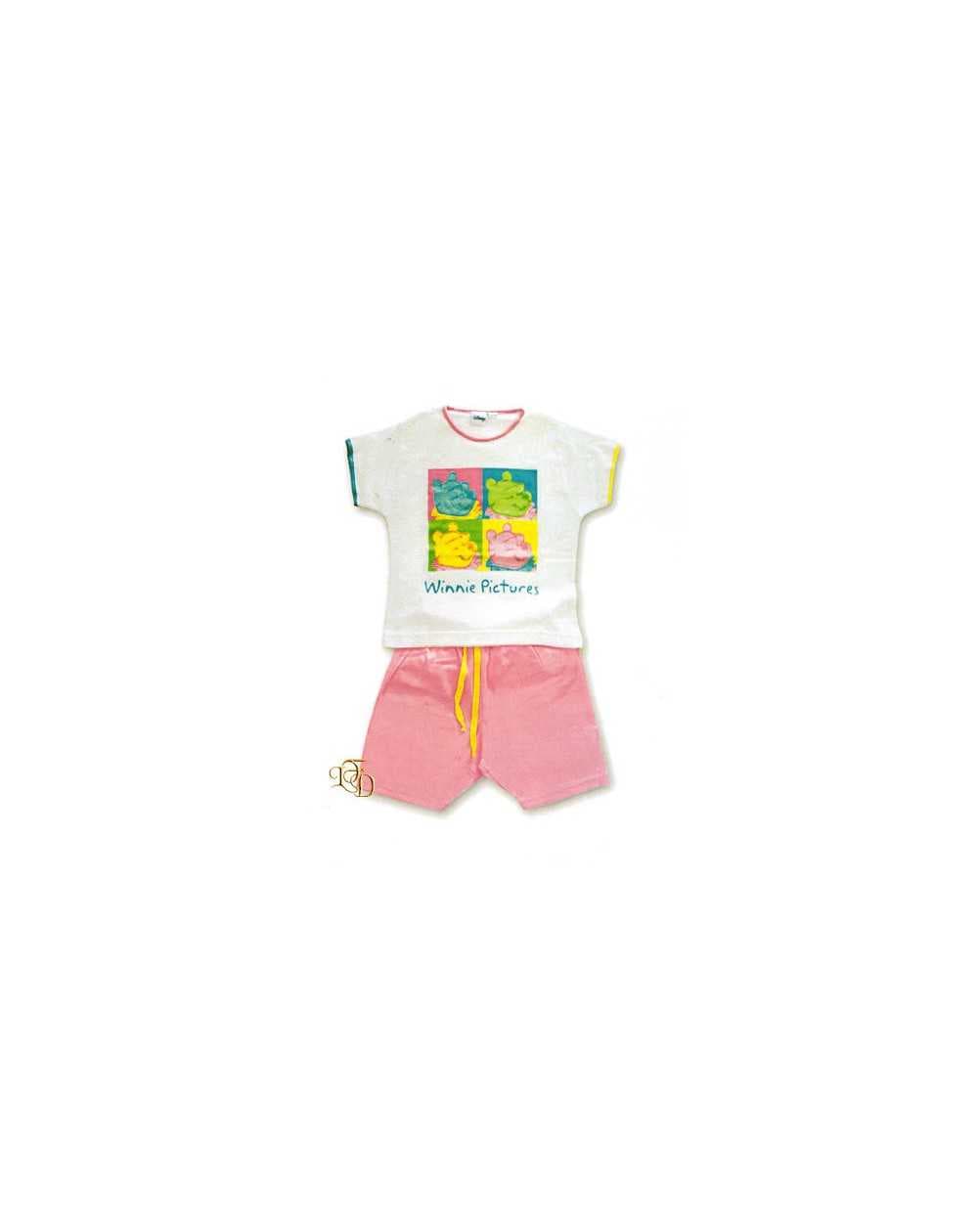 Pink Short Pajamas Suit Winnie The Pooh 5/6 Years Disney