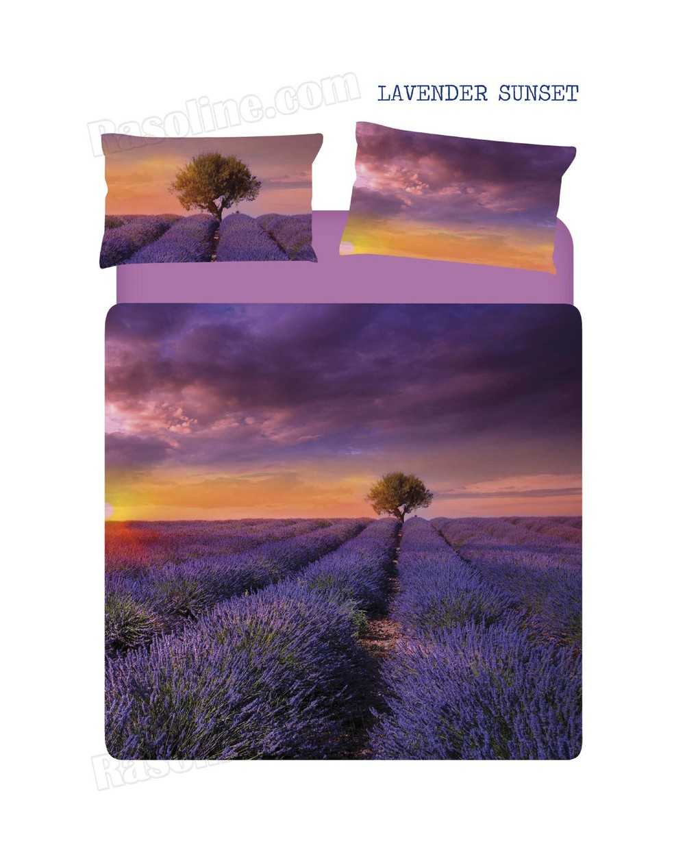Bettbezug + Bettlaken Lavender Sunset Caleffi
