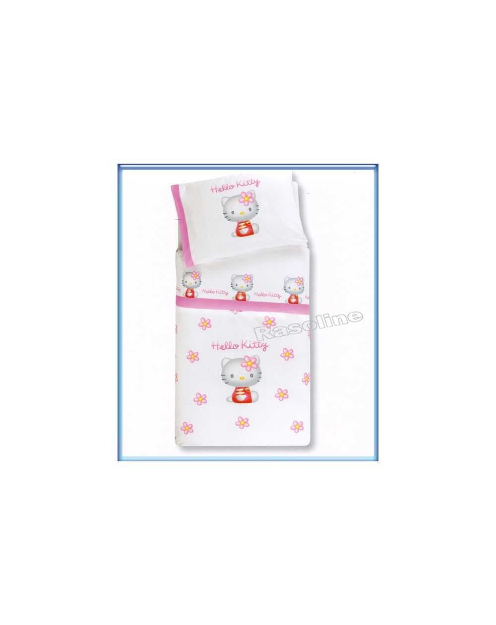 Copriletto Lettino Baby Hello Kitty Orsetto - Baby Rosa