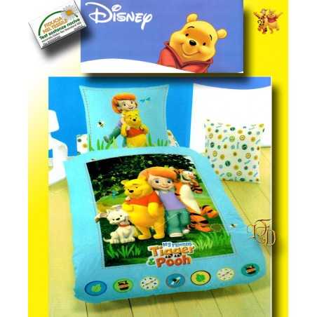 Completo Letto Singolo Copripiumino My Friends Tigger & Pooh "New"