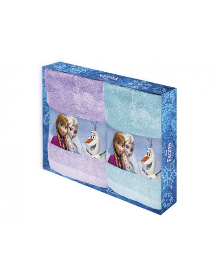 Coppia asciugamani Frozen Caleffi confezione scatola