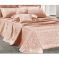 Tagesdecke für Doppelbett Jacquard " IRIS " Pink