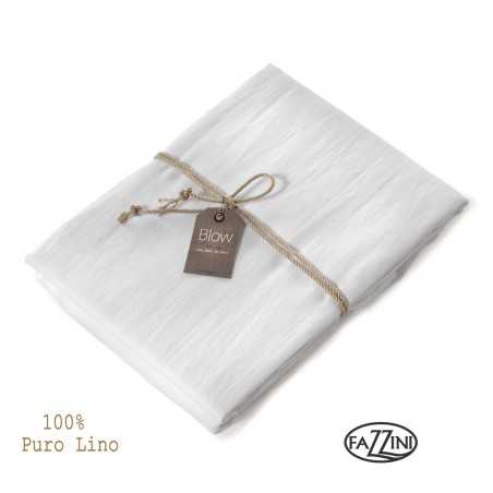 Blow Lenzuolo sotto con angoli colore bianco SOFFIO in puro Lino Fazzini