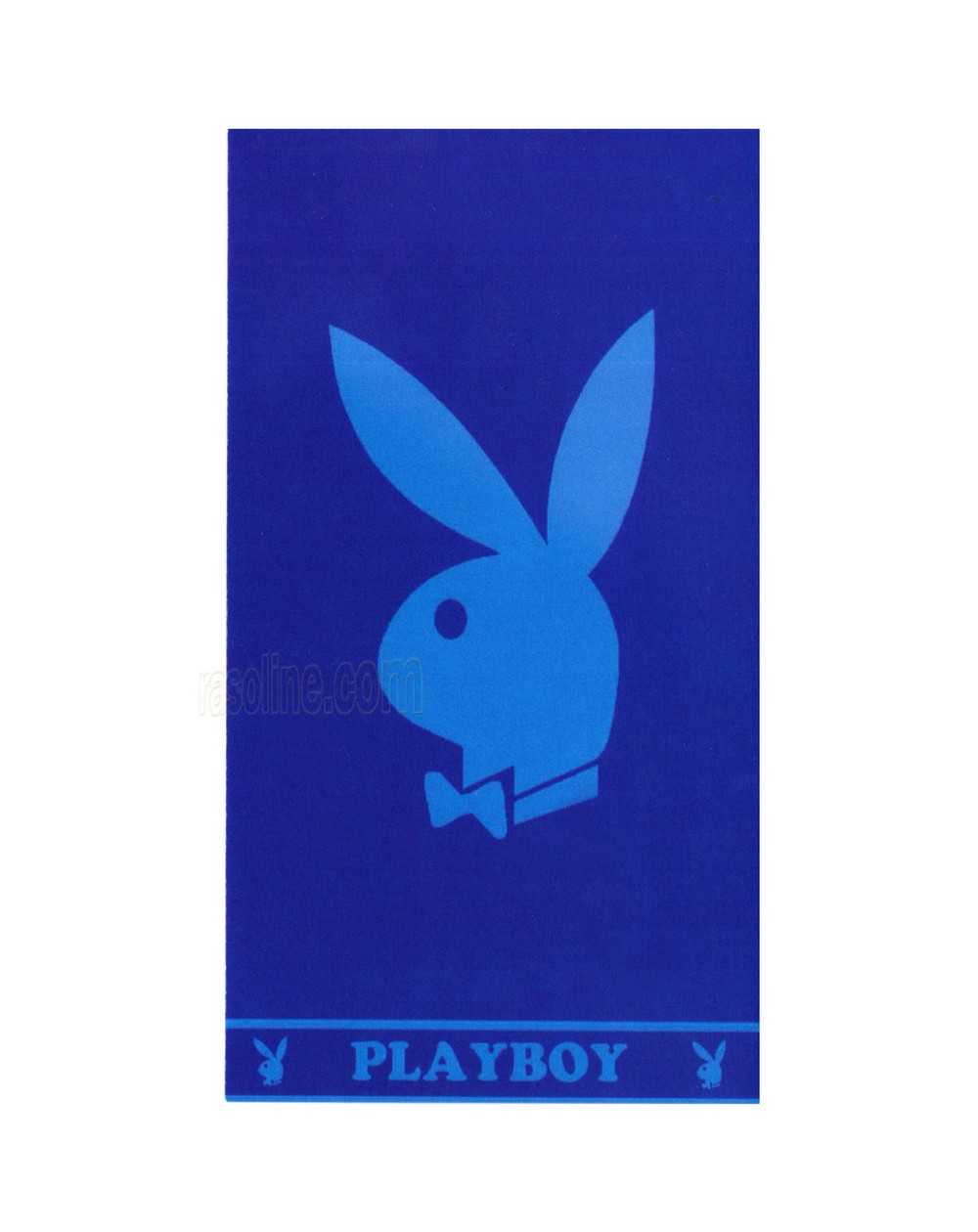 Playboy Beach Towel. 100% cotton velour 90 x 170 cm blue