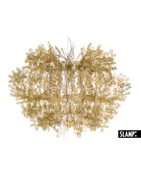 Lampada A Sospensione- Lampadario "Fiorella" Larga 76 Cm - Gold