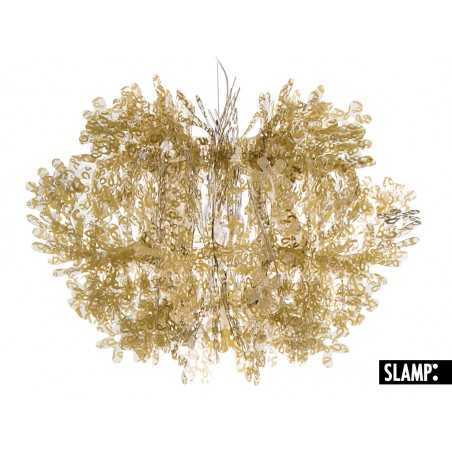 Lampada A Sospensione- Lampadario "Fiorella" Larga 76 Cm - Gold