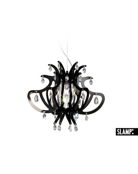 Lampada Sospensione Lillibet Mini colore Nero Slamp Con 42 Cristalli