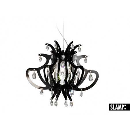 Lampada Sospensione Lillibet Mini colore Nero Slamp Con 42 Cristalli