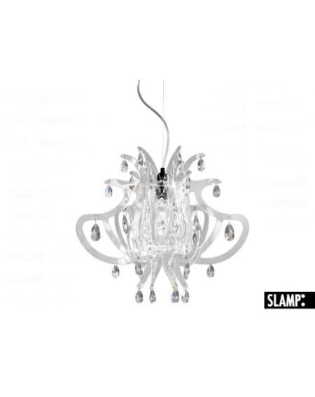 Lampada Sospensione Lillibet Mini Trasparente Slamp Con 42 Cristalli
