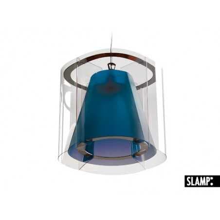 Lampadario Lampada A Sospensione New Harris Slamp Colore Azzurro Aquamarine