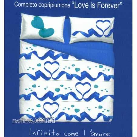SUPER KING SIZE DUVET COVER A FITTED SHEET AND TWO PILLOWCASES LOVE IS FOREVER BY BASSETTI PINK