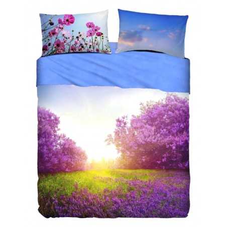 Garnitur Bettlaken Purple Summer Bett 125 cm Icon Bassetti