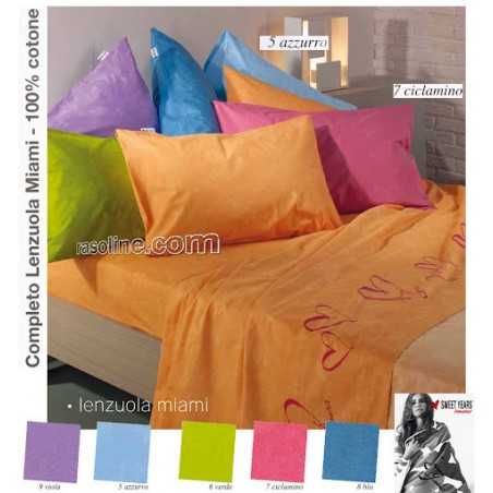 Garnitur Bettlaken einzelbett maße Sweet Years Miami Caleffi Farbe fuxia