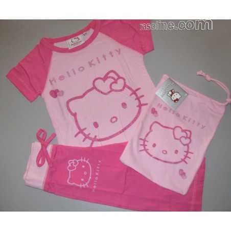 Schlafanzug Hello Kitty Out Line Gabel Made In Italy Größe Sm Lmädchen Fauen