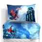 Single Bed SET Flat sheet, pillowcases Spiderman Lights