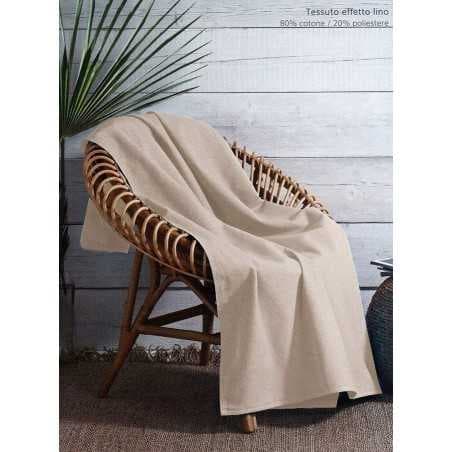 Emotion Foulard Zucchi Easy Chic multi-use cover Bed, Sofa cm 180 x 270 beige