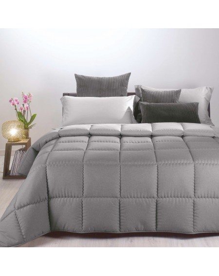 Winter Quilt Comforter Modern Double face Taupe Caleffi 260x260cm