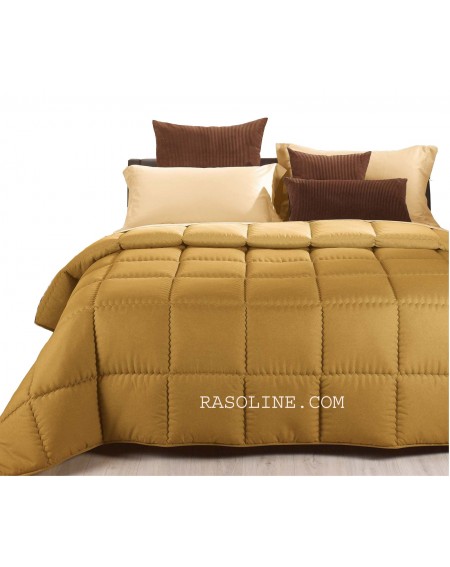 Winter Quilt Comforter Modern Double face Gold Caleffi 260x260cm