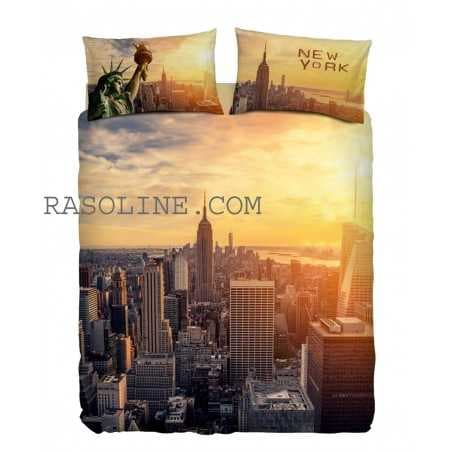 Duvet Set cover a fitted sheet and two pillow cases NEW YORK BY BASSETTI - NATURA CITY