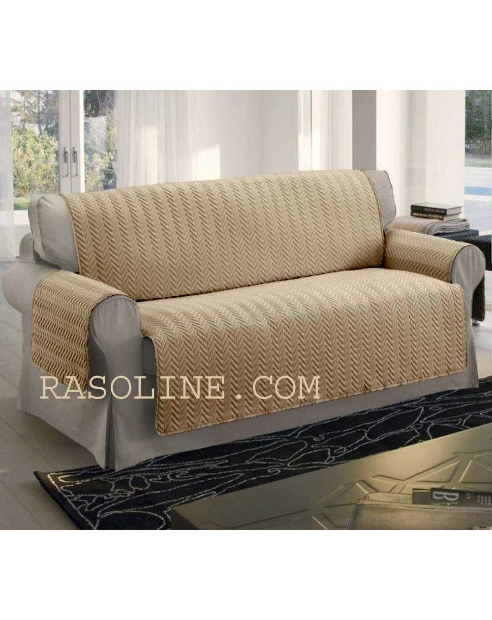 Couverture de canapé beige