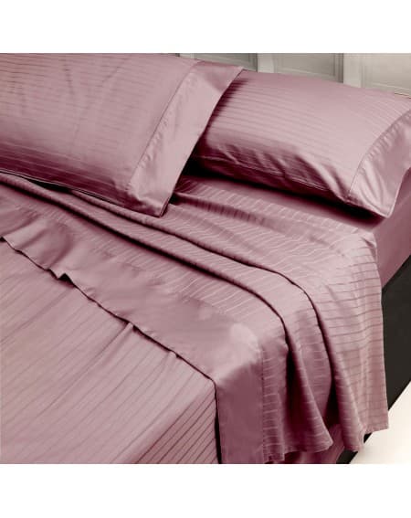 SUPER KING SIZE SHEET SET Pink FITTED SHEET AND TWO PILLOWCASES