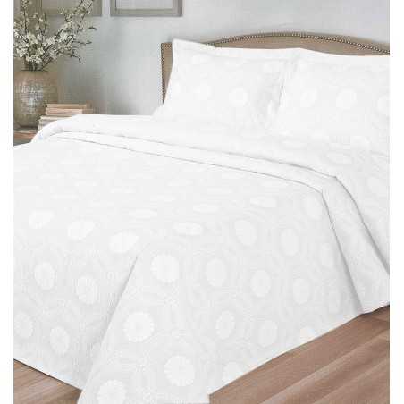 Double Bedspread in Jacquard "Margherita" White GF Ferrari