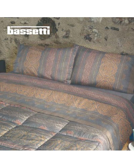 Lenzuola Matrimoniale In Puro Cotone Indanthren Urbino Granfoulard Bassetti