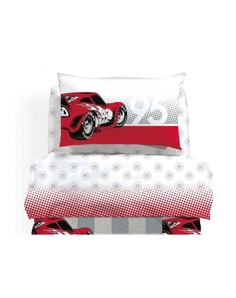 Parure de lit pour lit 1 personne Set Draps Disney Cars 95 Caleffi