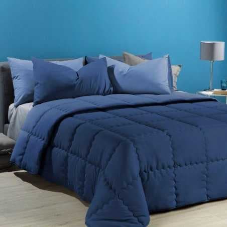 Winter Quilt Comforter Modern Double face Caleffi blue