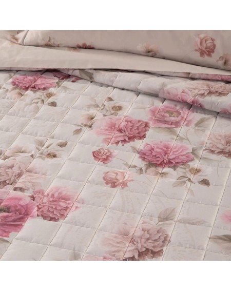 Mid-season quilted bedspread in cotton satin