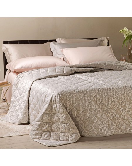 Mid-season quilted bedspread in cotton satin Jacquard