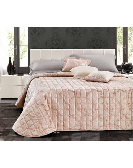 Beadspread bed-cover in satin jacquard Hellen