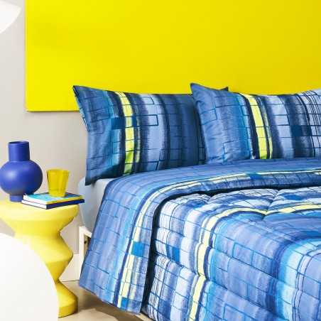 Juegos de sábanas para cama individual Net Azul Bassetti