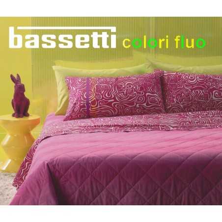 Parure de lit pour lit 1 personne Set Draps OP ART fuchsia Bassetti