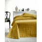 Quilted Bedcover Coton Satin Gold Elegance