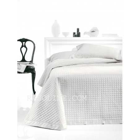 Bettüberwürfe gesteppte doppelbett Elegance Satin Weiß