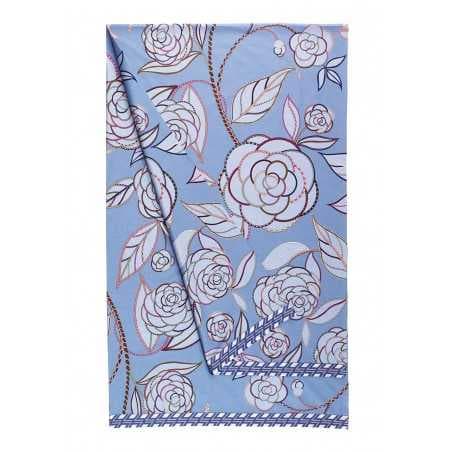 Foulard de décoration Zucchi Camelia 180x270 Bleu