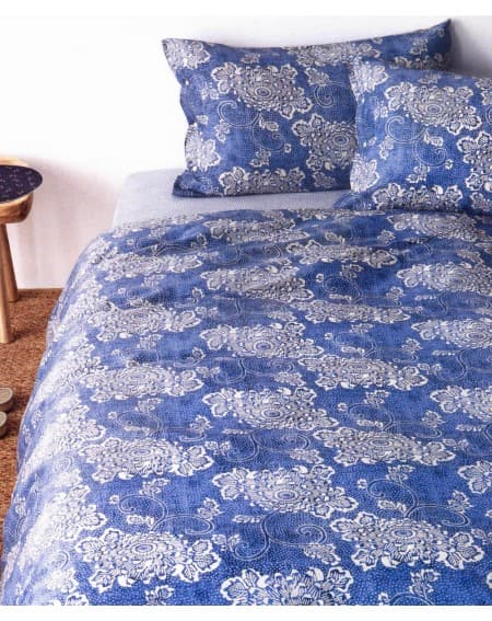 Zucchi Easy Chic Duvet Cover Set Nao in Pure Cotton Satin Double bed