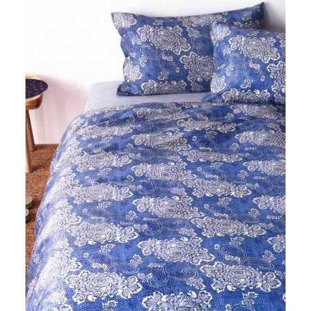 Zucchi Easy Chic Duvet Cover Set Nao in Pure Cotton Satin Double bed