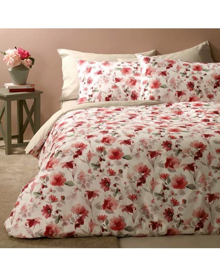 Bettwäsche Garnitur Bettbezug, Bettlaken und 4 Kissenbezüge FLOWERY Zucchi