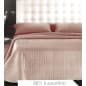 Quilted Bedcover Double Pink Quilted Bed Satin of Pure Cotton "Ines"