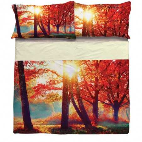 Set Bettlaken für Doppelbett "Wald"