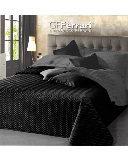 Beadspread bed-cover Clio Black - Grey