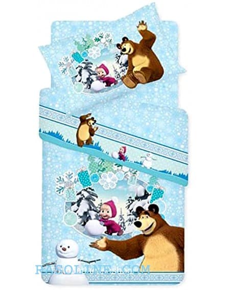 Masha and the Bear Quilted Bedspread Mid-season Quilt