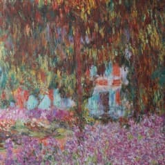 Completo Copripiumino " Il Gardino " + Lenzuolo Sotto Bassetti Natura Arte - Claude Monet