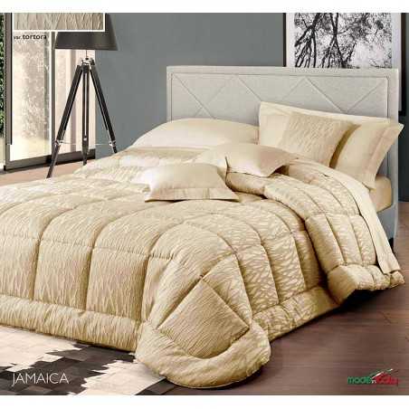 Beadspread bed-cover in satin jacquard Jamaica Beige